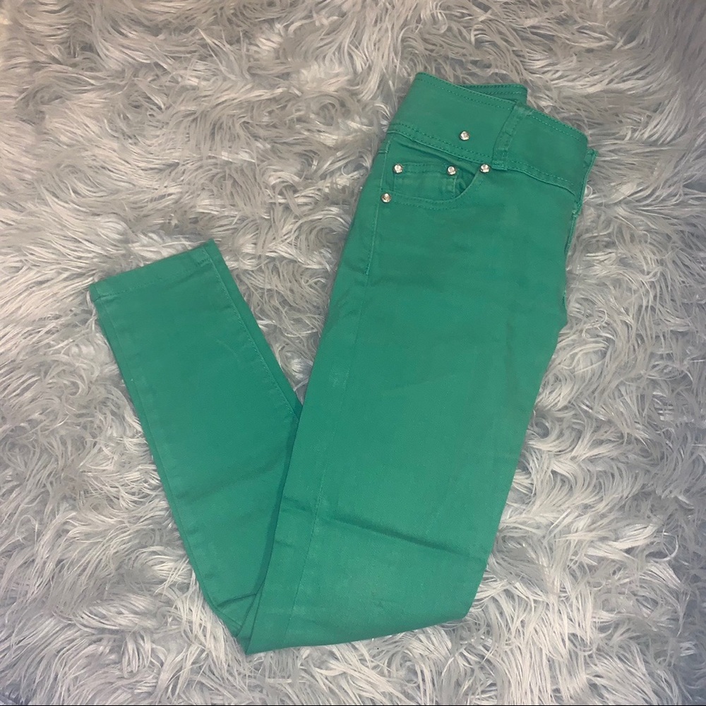 Green Skinny Jeans
